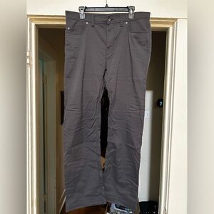Prana Brion Men's Charcoal Pants 35W X 32L